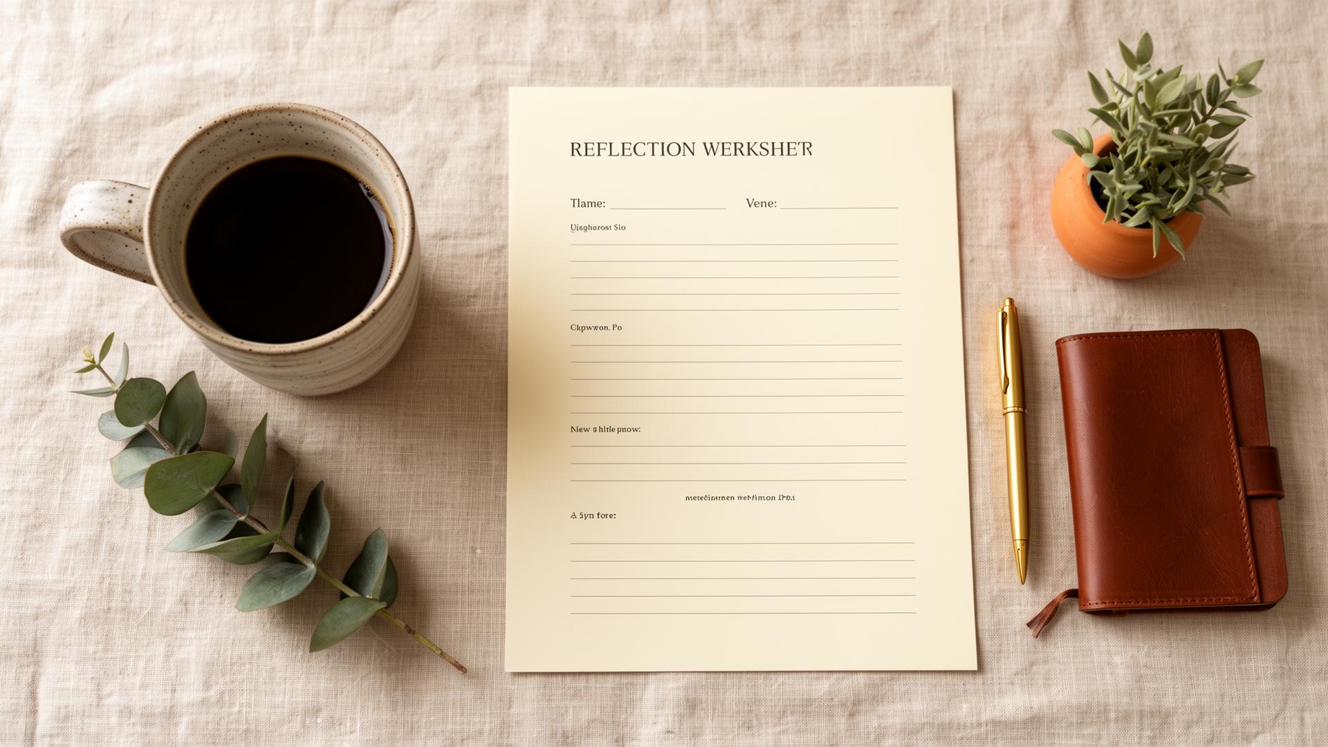 Morning Grace Reflection Sheet mockup